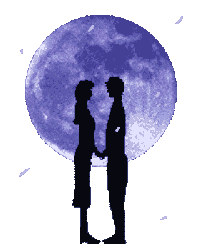 Gif animé amour lune